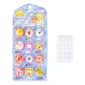3D sparkly cute resin cake shaker patches set with adhesive dots for DIY journal decor - 12Pcs/Card / Creamy Cake Shop
