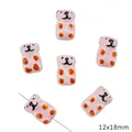 Adorable pink hand-painted cat bear ceramic animal beads for DIY jewelry making 12x18mm - Bear Style / 12x18mm (1.5mm Hole) / Pink