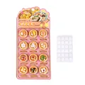 Set of 12 3D sparkly dim sum resin shaker stickers for DIY crafts, journaling and decor - 12Pcs/Card / Dim Sum Shop