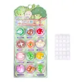 Collection of 12 3D Sparkly Resin Vegetable Stickers for DIY Crafts and Scrapbooking - 12Pcs/Card / Vigorous Vegetables