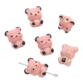 Cute hand-painted pink ceramic bear beads for DIY jewelry making bracelets and crafts - Bear / 1 Piece/Pack (16x19mm) / Hot Pink