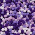 Mixed purple and white polyester pom poms for creative DIY crafts and jewelry making - Pack of 200 / Purple Series / 0.8cm
