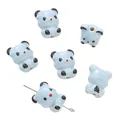 Blue panda-shaped hand-painted ceramic beads for DIY jewelry making accessories - Bear / 1 Piece/Pack (16x19mm) / Blue