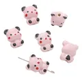 Hand-painted pink animal ceramic beads for DIY jewelry making and handmade bracelet craft - Bear / 1 Piece/Pack (16x19mm) / Pink