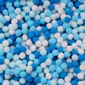 Assorted blue and white polyester pom poms for DIY crafts and handmade accessories - Pack of 200 / Blue Series / 0.8cm