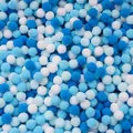 Assorted blue and white polyester pom poms for creative DIY crafts and decorations - Pack of 200 / Blue Series / 1.0cm