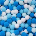 Assorted blue and white polyester soft pompoms for creative DIY craft decoration - 50 Pieces / Blue Series / 2.0cm