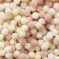 Soft mixed pastel polyester pompoms for DIY jewelry crafts and creative decorations - Pack of 200 / Milk Tea Colors / 0.8cm