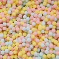 Mixed macaron color polyester pompoms for creative DIY craft and accessory decoration - Pack of 200 / Light Mixed Theme / 0.8cm