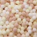 Soft pastel polyester pom-poms for creative DIY crafts and jewelry making accessories - Pack of 200 / Milk Tea Colors / 1.0cm