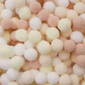 Soft mixed color polyester pompoms for DIY jewelry and creative children's crafts projects. - 50 Pieces / Milk Tea Colors / 2.0cm