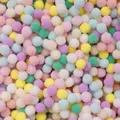 Mixed color soft polyester pompoms for creative DIY craft jewelry and home decor - Pack of 200 / Macaron Series / 1.0cm