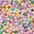 Soft colorful polyester pompoms in mixed macaron colors for DIY crafts and decorations - 100pcs Pack / Macaron Series / 1.5cm