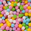 Assorted colorful soft polyester pom-poms for DIY creative crafts and kids' room decor - 100pcs Pack / Dark Mixed Color Series / 1.5cm