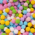 Assorted colorful polyester plush pom-poms mix for DIY creative crafts decorations - 50 Pieces / Dark Mixed Color Series / 2.0cm