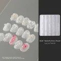 Translucent 3D bowknot silicone nail art mold for DIY professional manicures, model 002# - Large Bow 01 (002#) / 9.2x9.6cm