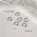 Circular horseshoe nail piercing jewelry with spikes made of 304 stainless steel - C-Arc 1.0*8+3mm Spike