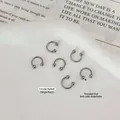 Stainless steel horseshoe rivets for nail art or piercing with detachable screw balls - C-Arc 1.0*8+3mm Ball