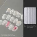 White 3D silicone mold for DIY bridal nail art featuring various bowknot patterns - Small Bow (003#) / 6x8.3cm