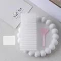 Tragbare weiße 10-Slot-Nagelkunst-Folien-Aufbewahrungsbox mit rosa Herzwerkzeug. - Einfaches Weiß