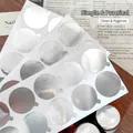 High quality round silver aluminum foil sealing stickers for nail polish gel containers - 32mm (16 Stickers/Sheet)