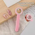 Pink ring-shaped nail magnet tool for creating cat-eye effects on nails - Pink
