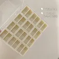 Κρεμ λευκό κουτί αποθήκευσης nail art με 40 μίνι χωρίσματα για χάντρες και στολίδια - Προδιαγραφή 1-σε-2 / Λευκό