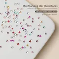 Mini 4mm gekleurde K9 kristallen ster nagel strass, set van 30 stuks - Sterstijl / Verpakking van 30