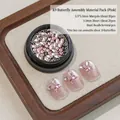 Roze K9 kristallen nagelbedeltjes set voor DIY vlinderontwerpen met stras - Roze