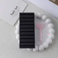Tragbare 3D-gedruckte 10-Slot Aufbewahrungsbox für Nailart mit rosa Herzwerkzeug - Klassisches Schwarz