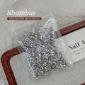 Premium mini zilveren ruitvormige zirkoon voor nail art, 2x4mm maat, ca. 1440 stuks verpakking - Ruit / 2*4mm