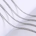 Cadenas de metal plateado profesionales para joyería DIY y extensiones de collares - 5x4mm (5m) / Plateado