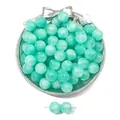 Premium 8mm/10mm/12mm mint green resin beads with cat-eye quicksand effect for DIY crafts - 12mm (10 Pcs/Pack) / Aqua Green