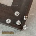 Funkelnde 9x9 mm silberne Blumenkristall-Cluster-Anhänger für exquisites Nagelfest - Strasskugel (H003#) / Strasskugel 9*9