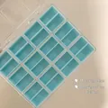 Premium macaron blauwe nail art opbergdoos voor accessoires met gesplitste vakken - 1-in-2 Specificatie / Macaron Blauw