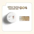 Professional high density glitter platinum silver gold nail polish gel jar 004 with swatch - 5g Pack / Gradient Gold Silver Glitter (04#)