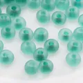 Elegantes cuentas de vidrio esmerilado verde para joyería y pulseras hechas a mano - Estilo #02 / 3mm (Agujero 1mm/10g Aprox. 220uds) / Verde Cian Mate