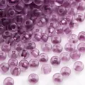 Translucent purple round glass seed beads for DIY jewelry making and crafting - Style #02 / 3mm (1mm Hole) 10g/Pack Approx. 220pcs