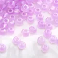 Lavender purple frosted glass seed beads for DIY jewelry making and beading projects - Style #04 / 3mm (0.8mm Hole) 10g/Pack Approx. 220pcs