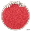 3mm red frosted glass seed beads for DIY jewelry making and crafting - Style 2 / 3mm (1mm Hole, Approx. 220 Pcs) / Agate Red
