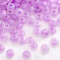 High-quality light purple matte glass seed beads for DIY jewelry making and crafts - Style #05 / 3mm (0.8mm Hole) 10g/Pack Approx. 220pcs