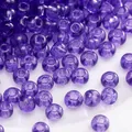 Premium purple glass seed beads with marble texture for DIY jewelry making and crafts - Style #08 / 3mm (0.8mm Hole) 10g/Pack Approx. 220pcs
