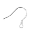 Crochet d'oreille en argent sterling 925 avec ressort pour la création de bijoux DIY - Style V182 / 2 Pièces/Paquet (19x19mm)