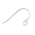 Crochet d'oreille en argent sterling 925 poli en forme de U pour bijoux - Style V193 / 2 Pièces/Paquet (12x21mm)