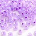 Lavender purple glass seed beads for DIY handmade jewelry bracelets and necklaces - Style #11 / 4mm (Aperture ~1mm) 10g/Pack ~150 Beads / Light Purple