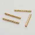 Textured faceted 14K gold-plated copper tube beads for handcrafted jewelry making - Diamond-cut Straight Tube / 1.5x15mm (10 Pieces/Pack) / Gold