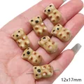 Cute mini bear shaped ceramic beads 12x17mm for DIY jewelry making and bracelet accessories - Teddy Bear / 1 Piece/Pack (12x17mm) / Brown