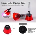Professional red translucent light shield for nail linear lamp including a custom rubber ring - 58mm Bottom Diameter (Cuttable)