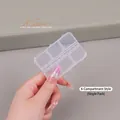 6-compartment clear PP plastic storage box for nail art jewelry beads - Single Piece / 6 Grids Storage Box