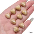 12mm heart-shaped caramel ceramic beads for DIY jewelry making and bracelet crafts - Heart